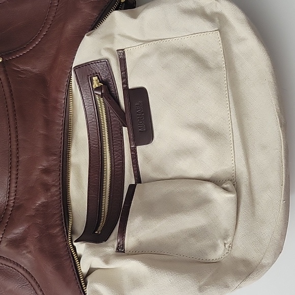 Michael Michael Kors Dark Brown Leather Large Crescent Shoulder Bag EUC - Picture 9 of 11